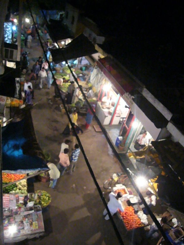 The market just below, selling all sorts of fruit and veg.